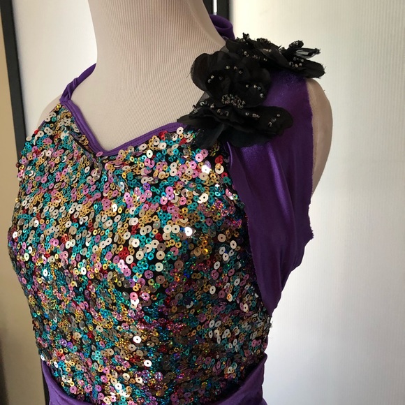 Curtain Call purple dance dress costume jazz - Picture 4 of 8